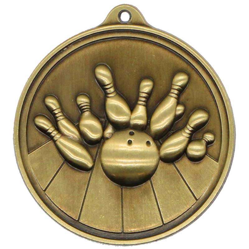 Ten Pin Bowl Sculptured Gold