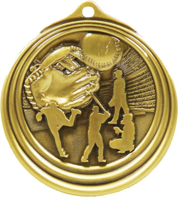 Baseball Sculptured Gold**